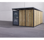 Abri vélo sécurisé Modèle 3x5m Modèle tôle/bois