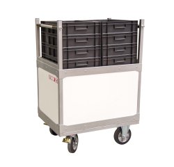 Chariot niveau constant polypropylène 200 kg 800 x 600 mm