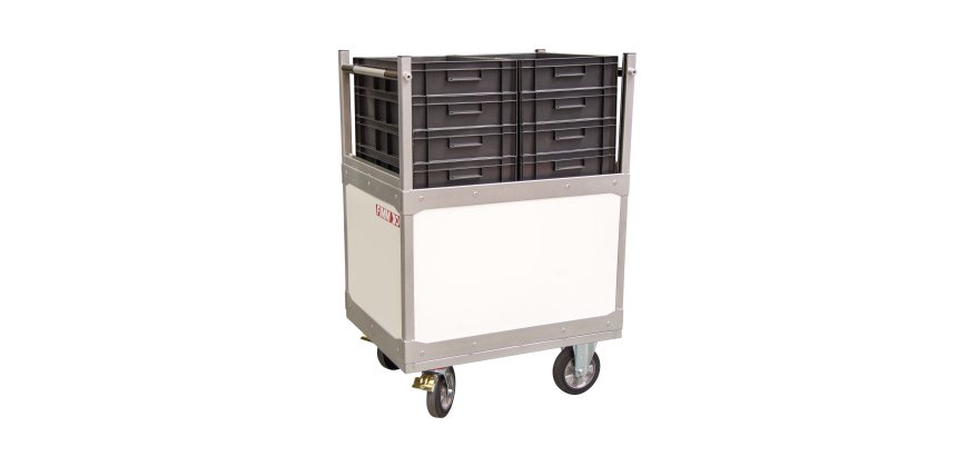 Chariot niveau constant polypropylène 200 kg 800 x 600 mm