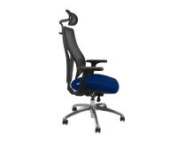 Fauteuil de bureau ergonomique FUTURA 4S PLUS tissu et maille, avec accoudoirs 4D et appui-tête, mécanisme synchrone, pieds noirs