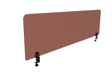 Ecran de séparation acoustique pour bureau Agathe Flexmute - avec fixations à pinces à étau H 50 cm