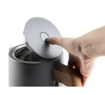 DOMO Bouilloire 'Wood You' - 1,7 L - gris mat