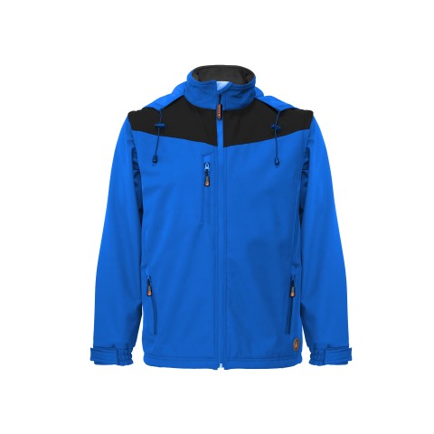 Softshell 2 en 1 con detalles a contraste talla 3XL - Azul real