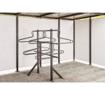 Support vélo sur pied 4 arceaux