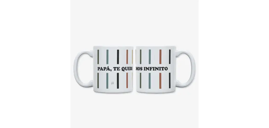 Taza "Papá, te queremos infinito"