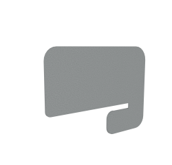 Séparateur de bureau acoustique latéral Pauline Flexmute en PET 12 mm pour plateau 25mm