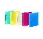 Classeur 2 anneaux plastifié Viquel Propyglass A5 - Dos 3.5 cm couleurs assorties vives