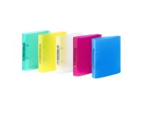 Classeur 2 anneaux plastifié Viquel Propyglass A5 - Dos 3.5 cm couleurs assorties vives