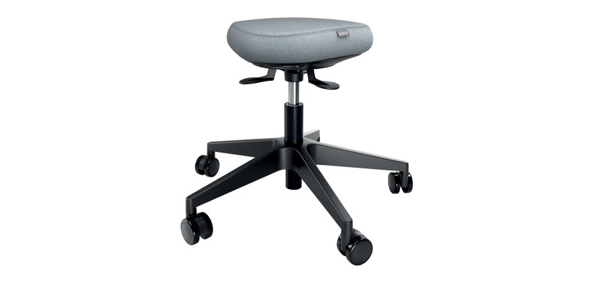 Taburete Leitz Ergo Active con Ruedas y Asiento Wobble Comfort