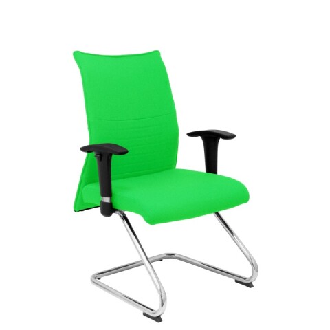 Sillón Albacete confidente patín tapizado - Pistacho