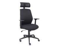 Office Chair Model Parolis 3D Black Fabric Fixed Armrests