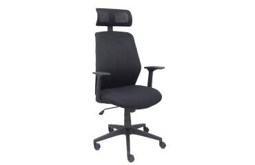 Office Chair Model Parolis 3D Black Fabric Fixed Armrests