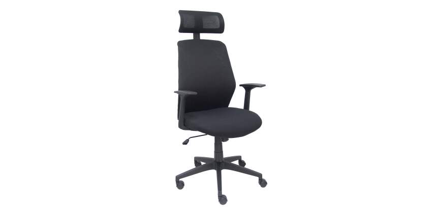 Bürostuhl Modell Parolis 3D-Stoff Schwarz Feste Armlehnen