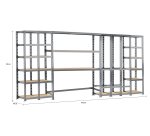 Rayonnage MODULO - Module 5 étagères - 21 plateaux