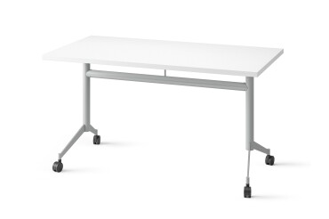 Table rabattable POLLY L.140 x P.70 cm Plateau Blanc