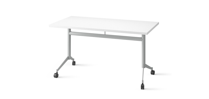 Table rabattable POLLY L.140 x P.70 cm Plateau Blanc