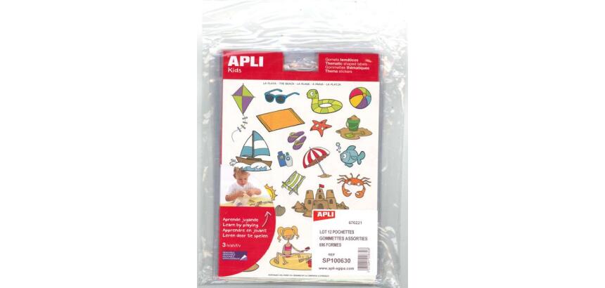 Gommette thématique assortie repositionnables Apli – 36 feuilles