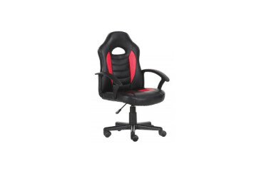 Silla juvenil gaming Mohedas similpiel negro y rojo