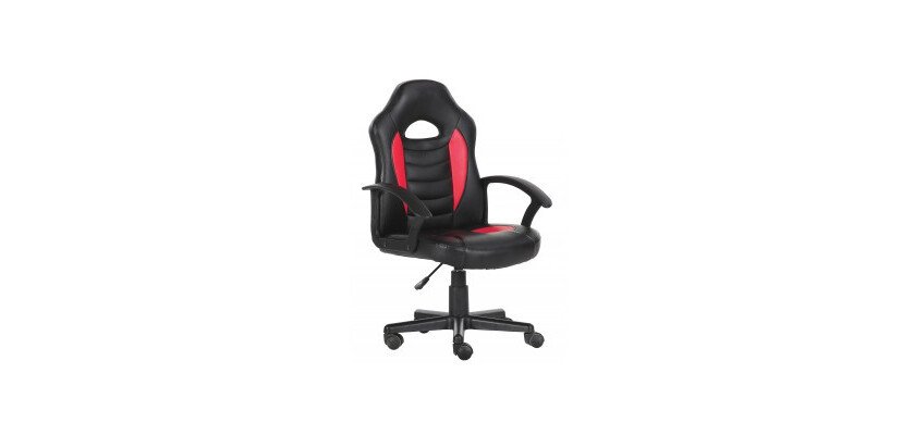 Silla juvenil gaming Mohedas similpiel negro y rojo