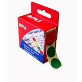 Pastille adhésive couleur Ø 15 mm - Apli - rouleau de 150 - Vert