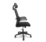 Silla Pro525 respaldo malla negro asiento tela color negro y cabecero