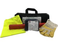 Pack Véhicule : 1 Triangle + 1 paire de gants + 1 gilet fluo + 1 trousse Véhicule, TRO 2371 TP dans une housse