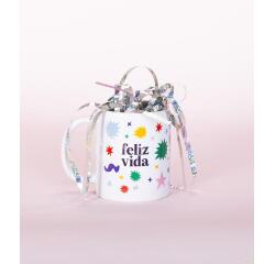 Taza "Feliz vida" 350ml, cerámica 
