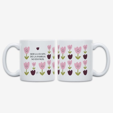 Kit Taza + Calcetines "Ser la guapa de la familia no es fácil" DramaQueen Talla 36-41