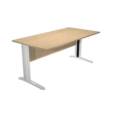 Mesa oficina Presto 160 pata metal T invertida - Roble