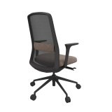 Chaise de bureau ROCKIT tissu et maille - Dossier haut - accoudoirs 1D - structure noire