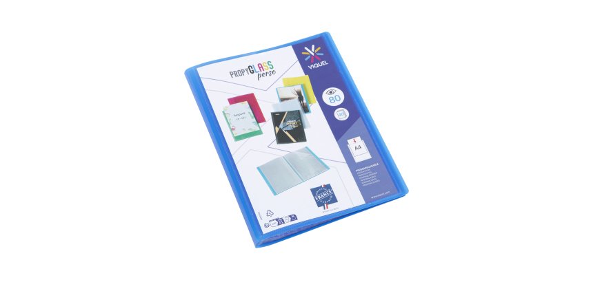 Protège-documents Viquel Propyglass personnalisable A4 40 pochettes - 80 Vues