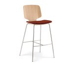 High stool CODICI - upholstered seat
