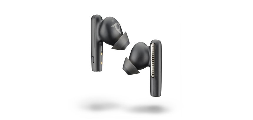 Auricular HP Poly Bluetooth Voyager Free 60+ UC Teams USB-A Negro con estuche de carga con pantalla táctil