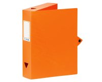 Boîte de classement plastique Viquel Class Doc - Essentiel Recycle - dos 6 cm - orange