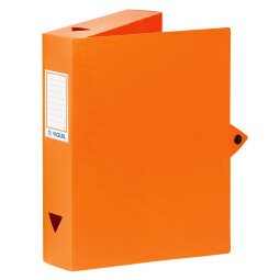 Boîte de classement plastique Viquel Class Doc - Essentiel Recycle - dos 6 cm - orange