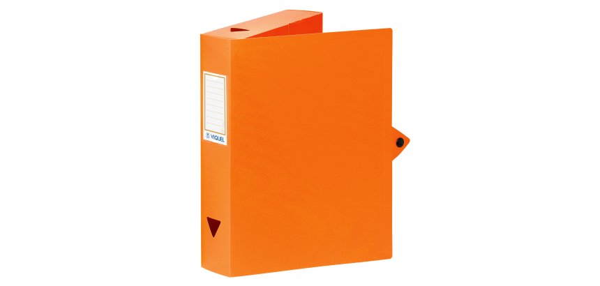 Boîte de classement plastique Viquel Class Doc - Essentiel Recycle - dos 6 cm - orange