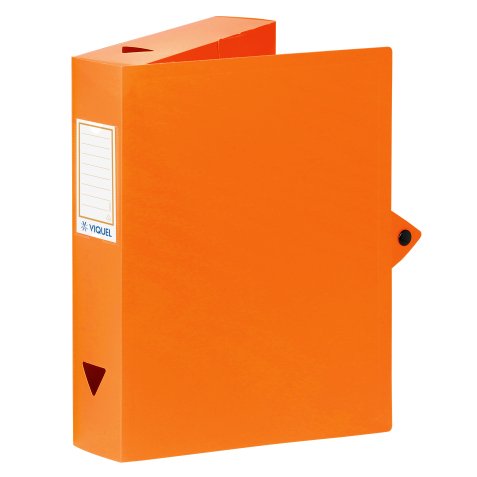 Boîte de classement plastique Viquel Class Doc - Essentiel Recycle - dos 6 cm - orange