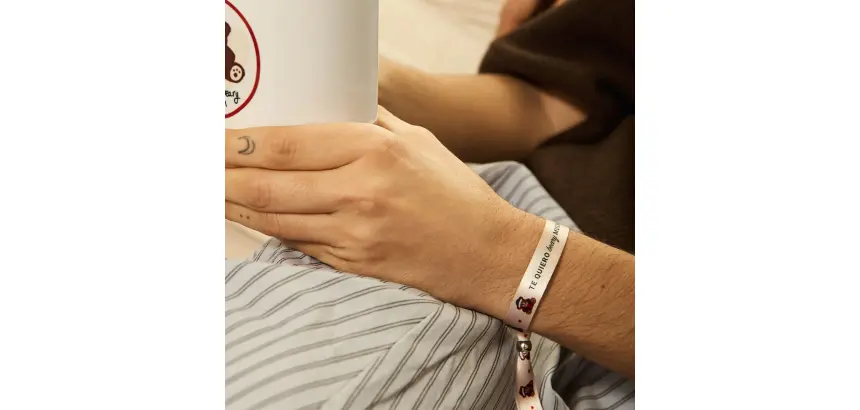 Pulsera de tela "Te quiero beary much"