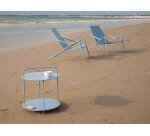 Table d'appoint d'extérieur VINCOU - structure aluminium bleu