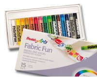Ceras Fabric Fun para uso textil Pentel - Caja de 15 surtidas