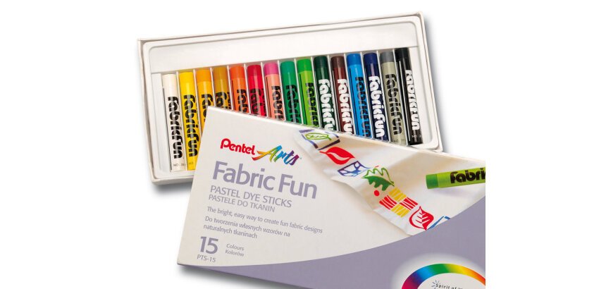 Ceras Fabric Fun para uso textil Pentel - Caja de 15 surtidas