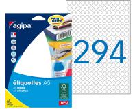 Etiquette ronde multi-usage blanche diamètre 8 mm - Pochette de 4704