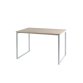 Bureau télétravail LV12 H.74 x L.110 x P.60 cm plateau chêne piètement blanc