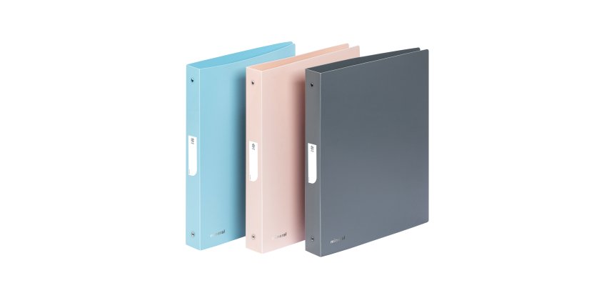 Classeur souple - A4 MAXI - 4 anneaux - Dos 4 cm - polypropylène - MINERAL VIQUEL - Coloris assortis