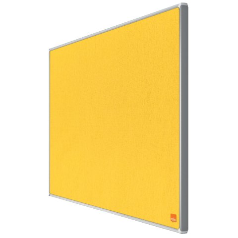 Tablero de anuncios de fieltro de formato panorámico Nobo Impression Pro de 710x400 mm - Amarillo - 710x400mm