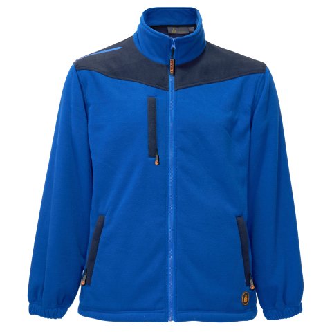 Forro polar con detalles a contraste talla 3XL - Azul real
