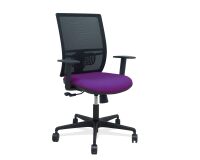 Silla de oficina Yunquera sincronizada malla brazos regulables - violeta