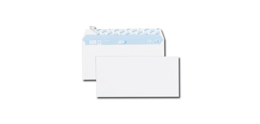 Enveloppe blanche 110 x 220 mm GPV 80 g sans fenêtre - Boîte de 500