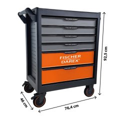 Servante d'atelier complète 158 pièces – 6 tiroirs – Plateau Acier –