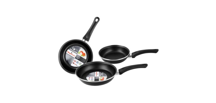Set de tres sartenes Kenia Magefesa 18-20-24 cm